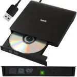IZOXIS Externes USB 3.0 CD/DVD Laufwerk und Brenner – Schwarz