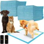 Purlov Hygienische Einweg-Unterlagen 60 x 60 cm – 50 Stück + 30 Hundekotbeutel