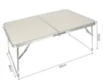 TRIZAND faltbarer Camping-Tisch, tragbarer Outdoor-Tisch in Beige