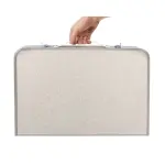 TRIZAND faltbarer Camping-Tisch, tragbarer Outdoor-Tisch in Beige