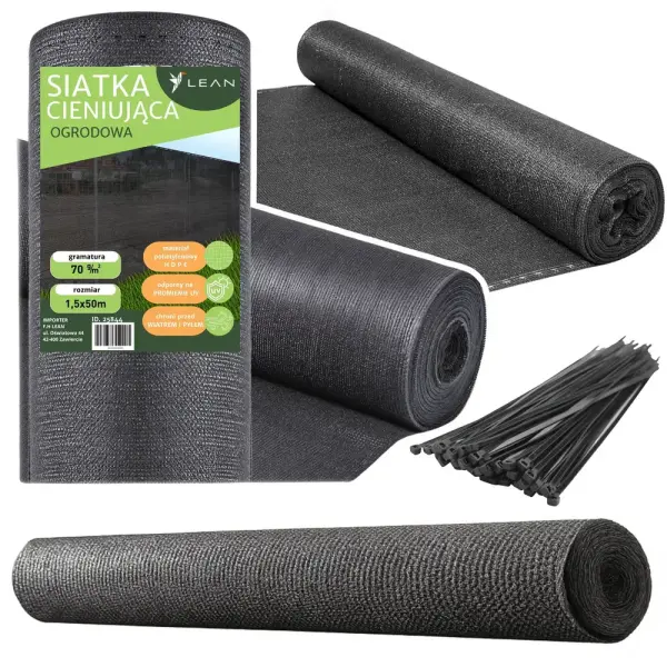 Sichtschutznetz Grau 1,5 x 50 m – UV-beständiges Schattiernetz für Zaun, Balkon und Garten