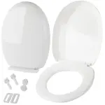 Universal WC-Sitz mit Absenkautomatik – Toilettensitz Oval Weiß mit Soft-Close-Funktion