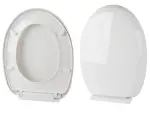 Universal WC-Sitz mit Absenkautomatik – Toilettensitz Oval Weiß mit Soft-Close-Funktion