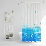 Duschvorhang 180 x 180 cm – Wasserabweisender PEVA-Badvorhang mit 12 Aufhängeringen, verschiedene Designs